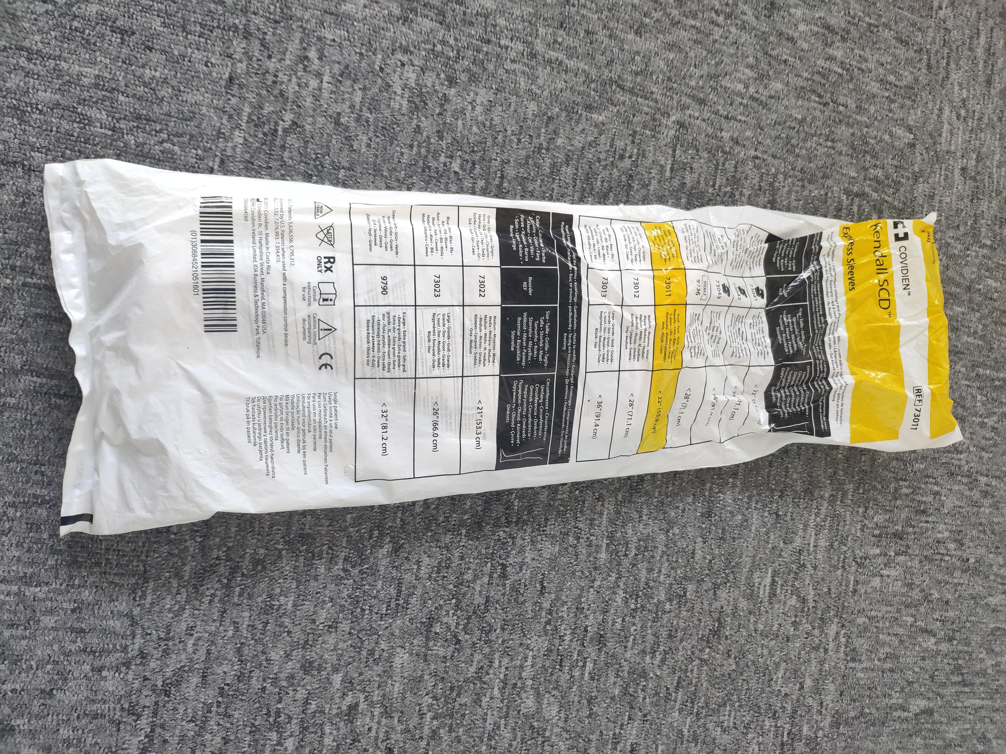 柯惠血栓泵SCD700舒適型腿長型腿套74012