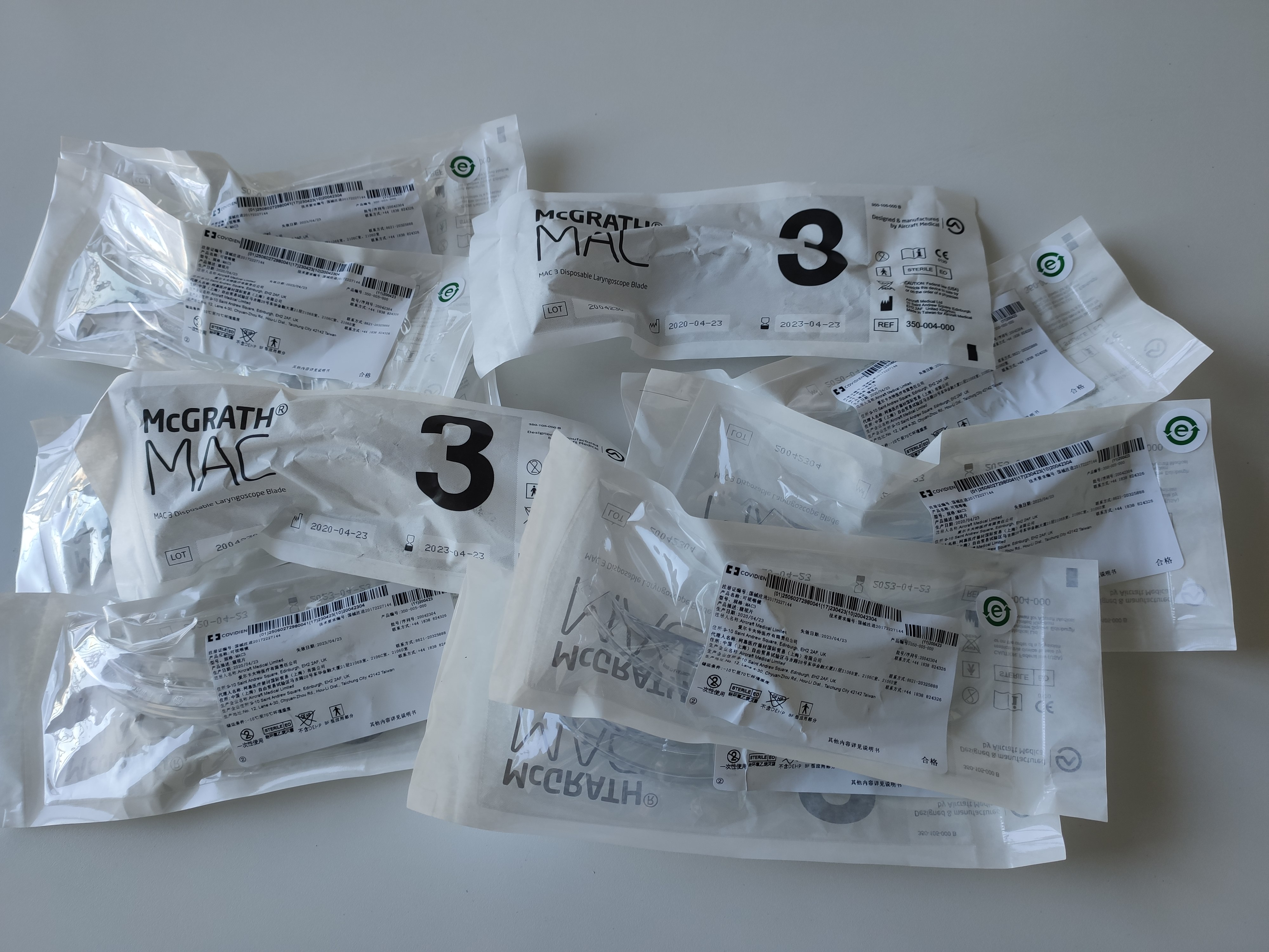 英國(guó)愛爾卡夫特Aircraft可視喉鏡片350-017-000、350-005-000、350-013-000