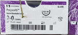 美國柯惠Covidien合成可吸收性外科縫線UL878