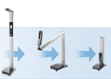 歐姆龍OMRON電腦人體秤SK-L08體檢秤超聲波折疊式身高體重儀